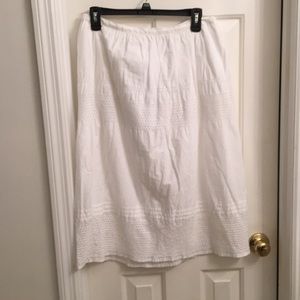 Eyelet midi skirt 100 percent cotton